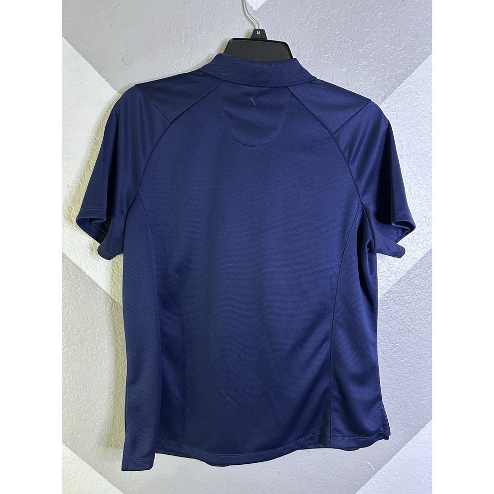 Callaway Womens SWING TECH Solid Knit Navy Polo Peacoat Size Large - OPTI DRI - Picture 9 of 10